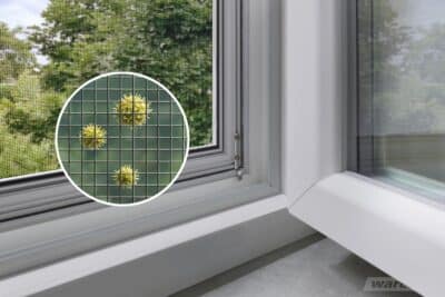 Insektenschutz Fenster ohne Bohren in modernem Wohnraum mit viel Tageslicht