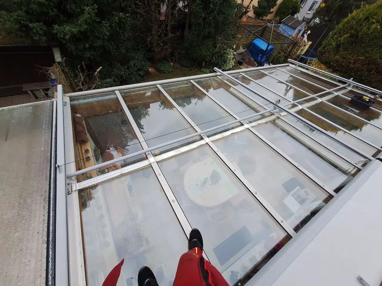 Wintergarten Reparatur – Detail an Führung / Lauf