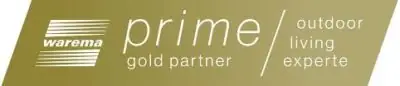 Warema Gold Partner MRG Geck Röttenbach Logo der Auszeichnung als Warema Prime Gold Partner und Outdoor Living Experte für MRG R. Geck – rollobau.de.